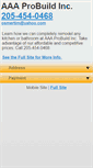 Mobile Screenshot of aaaprobuildal.com
